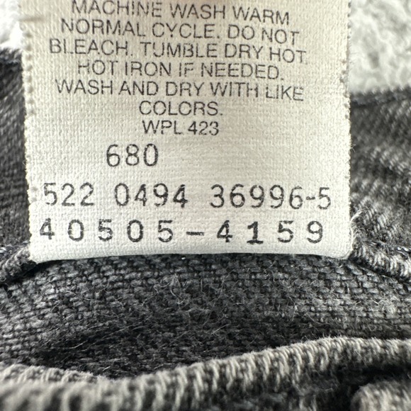 Vtg 90's Levi's 505 Orange Tab Denim Shorts 34 Black Cut Off Hemmed Made in USA - Picture 3 of 16